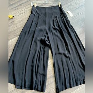 Anthropologie black wide leg flow-y pants. NWT